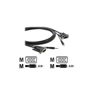 Kramer C-MGMA/MGMA-3 - VGA-Kabel - HD-15, Mini-Phone Stereo 3,5 mm (M) bis HD-15, Mini-Phone Stereo 3,5 mm (M) - 90 cm - geformt