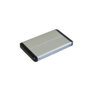 Aluline externes USB 2.0 Gehäuse für 2.5 S-ATA Festplatten, silber, Good Connections®