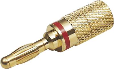 TRU COMPONENTS Lamellenstecker Stecker, gerade Stift-Ø: 4 mm Schwarz 1 St. (1577790)