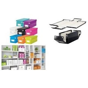 LEITZ CD-Ablagebox Click & Store WOW, violett aus Hartpappe mit PP-Folie kaschiert, für 165 CDs in Papier - 1 Stück (6041-00-62)