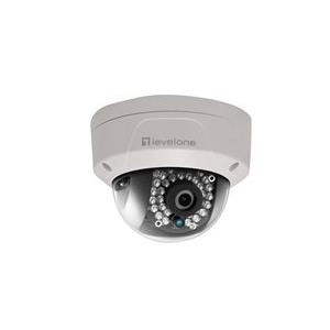 LevelOne FCS-3087 - Netzwerk-Überwachungskamera - Kuppel - Außenbereich - Vandalismussicher / Wetterbeständig - Farbe (Tag&Nacht) - 5 MP - 2560 x 1920 - feste Brennweite - Audio - LAN 10/100 - MJPEG, H.264 - Gleichstrom 12 V / PoE