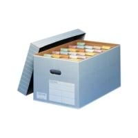 ELBA tric Archiv- und Transportbox für A4, grau-weiß aus stabiler Wellpappe, Maße: (B)350 x (T)585 x (H)300 mm (83427)