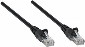 Cavo patch di rete Intellinet Cat6 75 m Nero Rame U/UTP PVC RJ45 Contatti placcati oro Antigroviglio Con cuffia Garanzia a vita