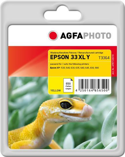 AgfaPhoto - XL - Giallo - compatibile - rigenerata - cartuccia d'inchiostro (alternativa a Epson 33XL Epson T3364 Epson C13T336