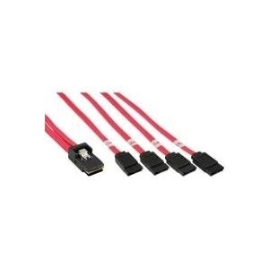 InLine - Internes SAS-Kabel - Überkreuzung - 4-Lane - 36 PIN 4iMini MultiLane - 7-poliges SATA - 75 cm (27610)