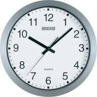 EUROCHRON Quarz-Wanduhr EQWU 880 (Ø x H) 30.5 cm x 3.8 cm Silber (A3199)