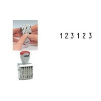 trodat Nummernstempel, 6-stellig, Abdruckmaße: 4 x 26 mm vernickeltes Metallgehäuse, Kunststoffräder zum Verstellen (51 1546)