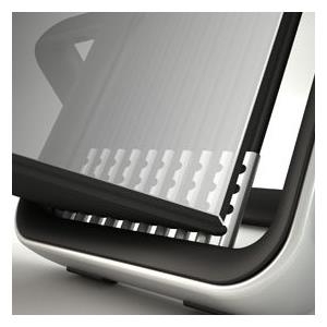 tarifold VEO Tischsichttafelsystem, inkl. 10 Sichttafeln A4 silber/schwarz, Rahmen aus Aluminium-Legierung, Innenteil (744107)