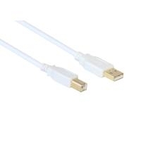 Good Connections - USB Anschlusskabel - USB 2.0 Typ A (M) -> USB 2.0 Typ B (M) - 3.0 m - weiss (2510-WH3)
