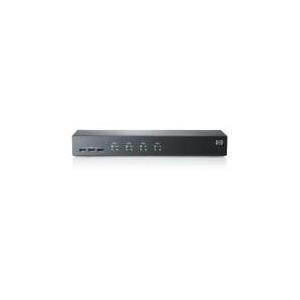 Hewlett-Packard HP Server Console Switch 1x4 - KVM-Switch - PS/2 - 4 x KVM port(s) - 1 lokaler Benutzer - an Rack montierbar - für ProLiant DL120 G6, DL320 G6, DL360p Gen8, DL370 G6, ML110 G6, ML110 G7, ML350e Gen8 (AF611A)