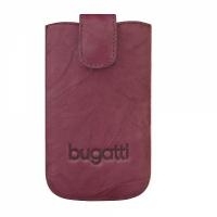 Bugatti BUGATTI SLIMCASE LEATHERUNIQUE UNISIZE ML (NEW IPHONE), Farbe: Burgundy. Auffällig strukturiertes Leder verleiht dem Case ein einzigartiges Aussehen. Jedes Stück ein Unikat. Kann auch am Gürtel getragen werden. Mit Magnetverschluss und EasyRe