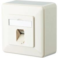 METZ CONNECT BTR E-DAT C6 8(8) AP - Wanddose - RJ-45 - Pearl White, RAL 1013 - 1 Anschluss (1307370001-I)
