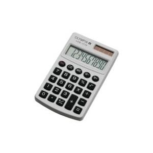 OLYMPIA LCD-1110 Taschenrechner weiss 1zeilig 10Stellen-Display Wurzel Prozent GT Speicherfunktion Batterie-Solar-Betrieb (941901003)