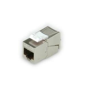 ROLINE Cat.6/Class E Keystone Jack, RJ-45, Shielded, Slim, toolless Silver Plata - Conector [RJ-45, Shielded, Slim, toolless Si