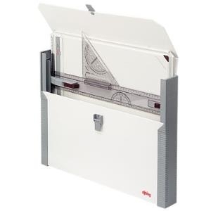 rotring Schnell-Zeichenplatte rapid A3, im College Case aus schlagfestem Kunststoff, Parallel-Zeichenschiene mit (S0232980)