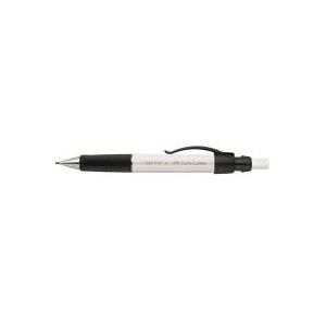 FABER-CASTELL Druckbleistift GRIP PLUS 1314, weiß Minenstärke: 1,4 mm, mit Radierer extra lang, ergonomisch (131401)