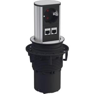 Bachmann ELEVATOR - Anschlussdose, Unterputz - RJ-45 X 2, Strom (928.004)