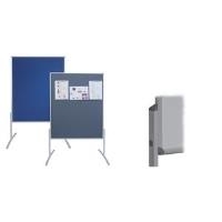 FRANKEN Moderationstafel PRO, 1.200 x 1.500 mm, Filz blau leicht gebogener Standfuß, Gesamthöhe: 1.950 mm (MT800303)