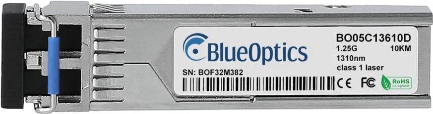 BlueOptics BO05C13610D Ricetrasmettitore SFP LC-Duplex 1000BASE-LX Fibra monomodale 1310nm 10KM 0C/70C DDM (BO05C13610D-BO)