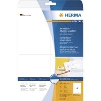 HERMA Special - Permanent self-adhesive matte opaque correction/covering paper labels - weiß - A6 (105 x 148 mm) - 100 Etikett(en) (25 Bogen x 4) (4229)