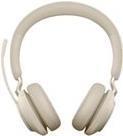 Jabra Evolve2 65 UC Stereo - Headset - On-Ear - Bluetooth - kabellos - USB-A - Geräuschisolierung - beige - Sonderposten