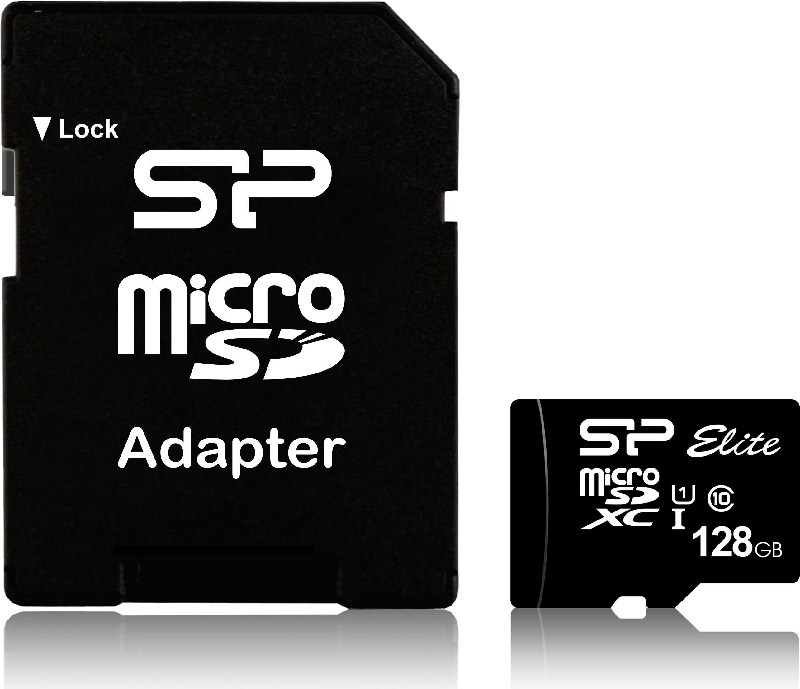 SILICON POWER Elite - Flash-Speicherkarte - 128 GB - UHS-I U1 / Class10 - microSDXC UHS-I