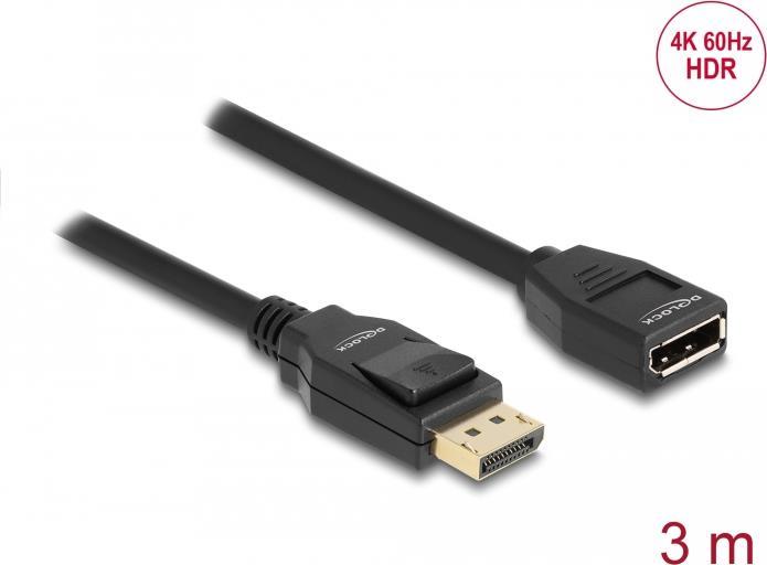 Delock Cavo di prolunga DisplayPort 1.2 4K 60 Hz 3 m