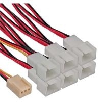 Lüfter Adapterkabel - 3-Pol Molex (W) - 6 x 3-Pol Molex (W) - 15 cm (33436) Lüfter Adapterkabel - 3-Pol Molex (W) - 6 x 3-Pol Molex (W) - 15 cm (33436)