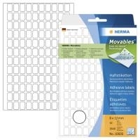 Herma - Etichette autoadesivo - Bianco - 8 x 12 mm 3840 etichette (32 foglio x 120) (10600)