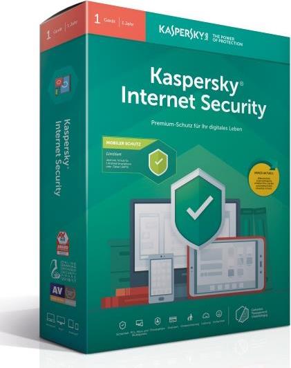 Kaspersky Internet Security 2019 - Box-Pack (1 Jahr) - 1 Gerät (Sierra) - Code in a Box - Win, Mac, Android, iOS - Deutsch - mit Kaspersky Security for Android (KL1939G5AFS-9KISA)