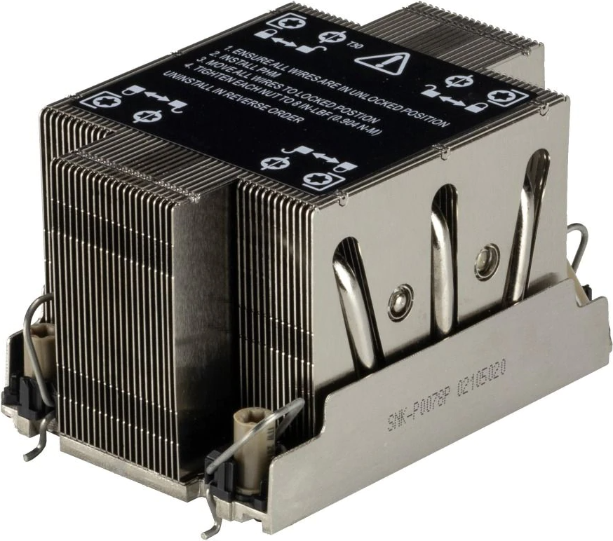 Sistema di raffreddamento per computer Supermicro SNK-P0078P Processore Dissipatore di calore/radiatore Nero, acciaio inossidab