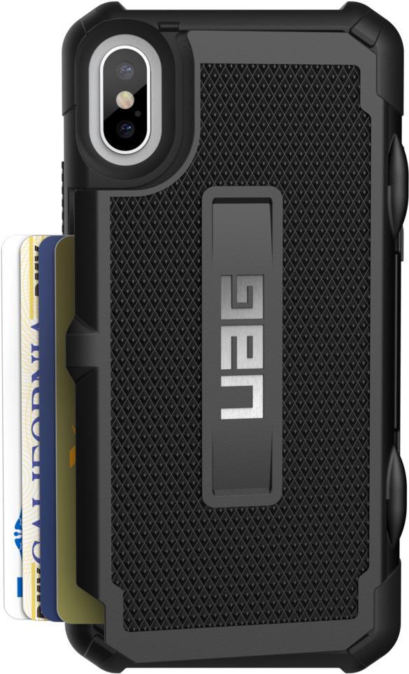 Urban Armor Gear Trooper. Art der Tasche: Abdeckung, Markenkompatibilität: Apple. Kompatibilität: Iphone X. Maximaler Bildschirmdurchmesser: 14,7 cm (5.8 ). Oberflächen-Farbe: Einfarbig. Produktfarbe: Schwarz (IPHX-T-BK)