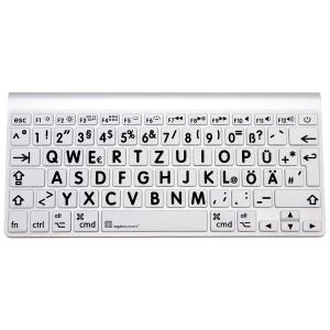 Logickeyboard XLPrint - Transparent - Einfarbig - Abdeckung - MacBook 2 MacBook Pro 2/3 MacBook Air 33,00cm (13) - Silikon (LS-LPRNTBW-MBUC-DE)