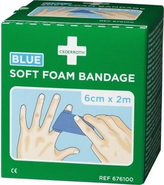 CEDERROTH Schaumbandage 51011011 6cmx2m blau 1 Ro./Pack. (51011011)