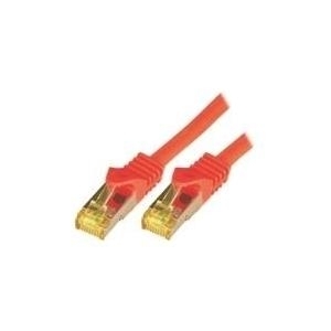 M-Cab 7.5m Cat7 cavo di rete Rosso 7,5 m S/FTP [S-STP] (CAT7 SFTP RJ45 LSZH 7.5M RED - 10GBIT RAW PATCH CABLE)