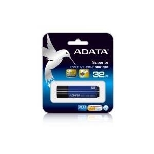 ADATA Superior Series S102 Pro - USB-Flash-Laufwerk - 32GB - Titanium Blue (AS102P-32G-RBL)
