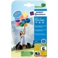 Avery Zweckform Classic Inkjet Photo Paper - Glänzend - Vorderseite beschichtet - weiß - 100 x 150 mm - 180 g/m² - 60 Blatt Fotopapier (C2522-60)