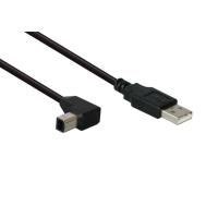 Alcasa USB A/USB B - 5 m - USB A - USB B - Männlich/männlich - Gerade - Abgewinkelt - Schwarz (2510-5W)
