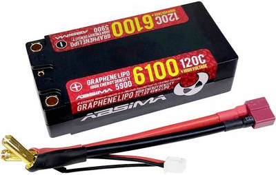 Absima Modellbau-Akkupack (HV LiPo) 7.4 V 5900 mAh Zellen-Zahl: 2 120 C Hardcase 5 mm Buchse, T-Buchse (4150008)
