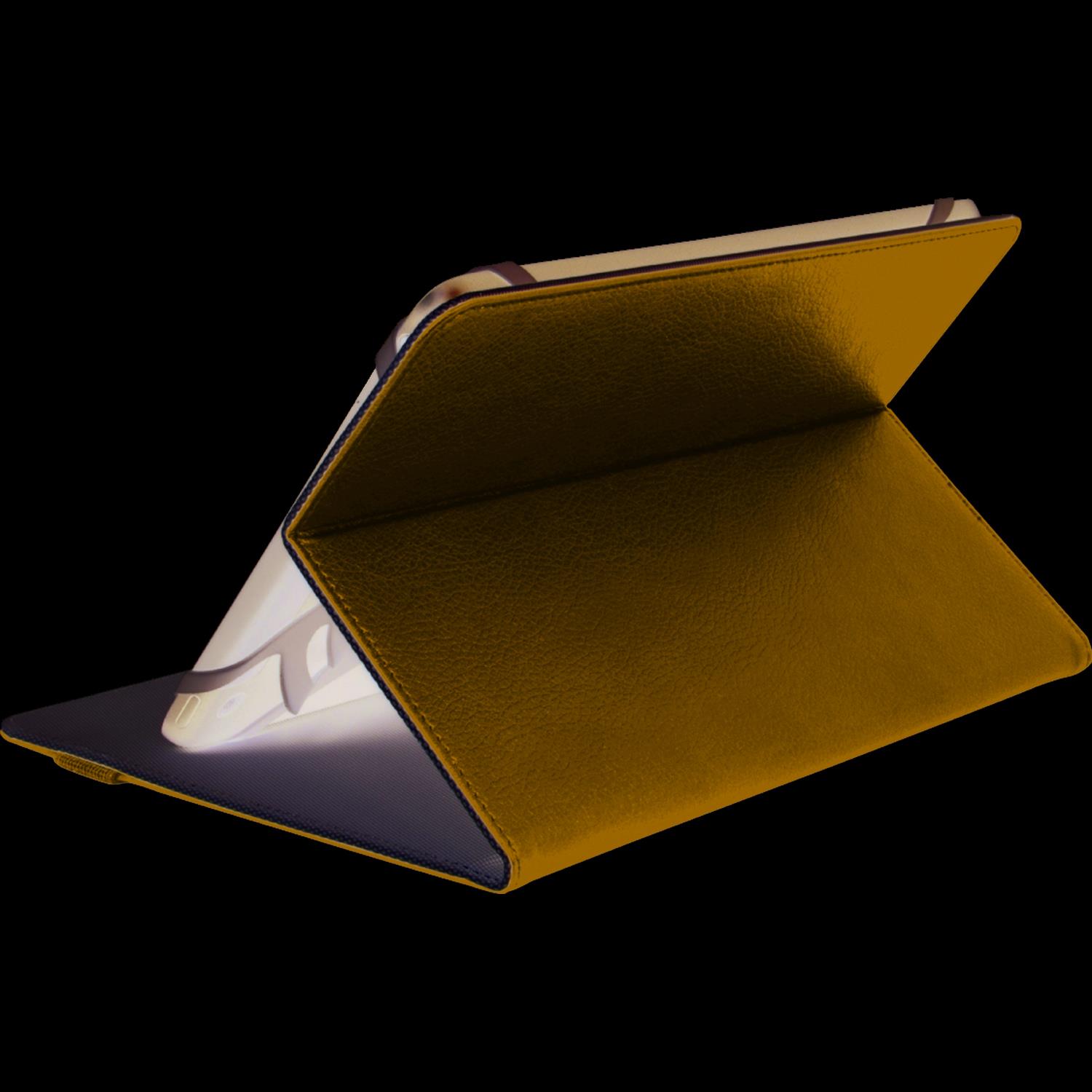 V7 Universal Folio - Schutzabdeckung für Tablet - Polyurethan-Kunstleder - dunkelblau