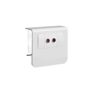 Hager SL20055 - Ausgang - IEC-Anschluss X 2 - Pure White, RAL 9010 (SL200559089010)