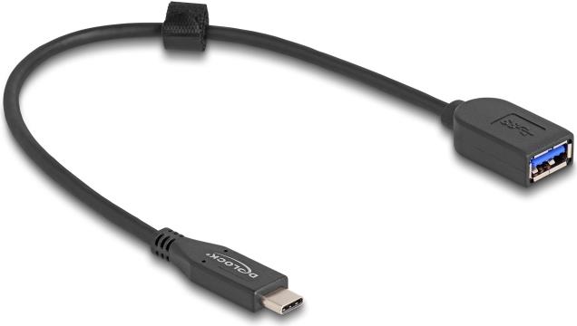 DeLOCK Cavo coassiale USB 10 Gbps da USB Type-C maschio a Tipo-A femmina da 25 cm (Delock - USB Type-C kabel - 24 pin USB)