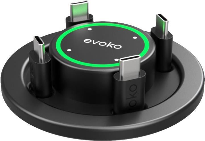 Evoko Der Delo Connection Manager ist ein innovativer Screen-Sharing-Hub mit integrierter Ladefunktion, Kabelmanagement und Steuerung der Konferenzraumgeräte:-Zuverlässige und schnelle Verbindung-Stabile Verbindung mit flüssigem Videostream-Einf (ECM1001EU)