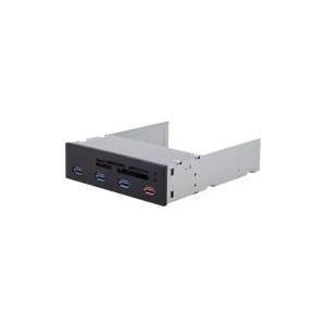 SilverStone FP56 - Speichereinschubadapter mit vordere Anschlüsse - 13,3 cm bis 6,4 cm (5,25 bis 6,40cm (2.5)) - Schwarz (SST-FP56B)
