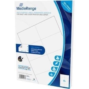 MediaRange MRINK145 etichetta autoadesiva Permanente Bianco 400 pz (Etiketten MediaRange wei 105x74mm 40)