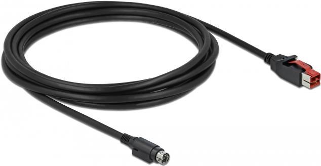 Delock - Cavo USB alimentato - USB PlusPower (24 V) (M) a Strom Mini -din (M) 3.0m - Black (85947)