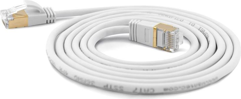 Wantec Extra dünnesCat.7 Rohkabel SSTP Patchkabel - 1,5 m -Cat.7 Rohkabel - S/FTP (S-STP) - RJ-45 - RJ-45 - Weiß (7118)