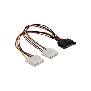 DeLOCK SATA 15pin 2x 4pin Molex female 20cm Delock Adapter SATA Strom 15-pin - 2x 525 Strom