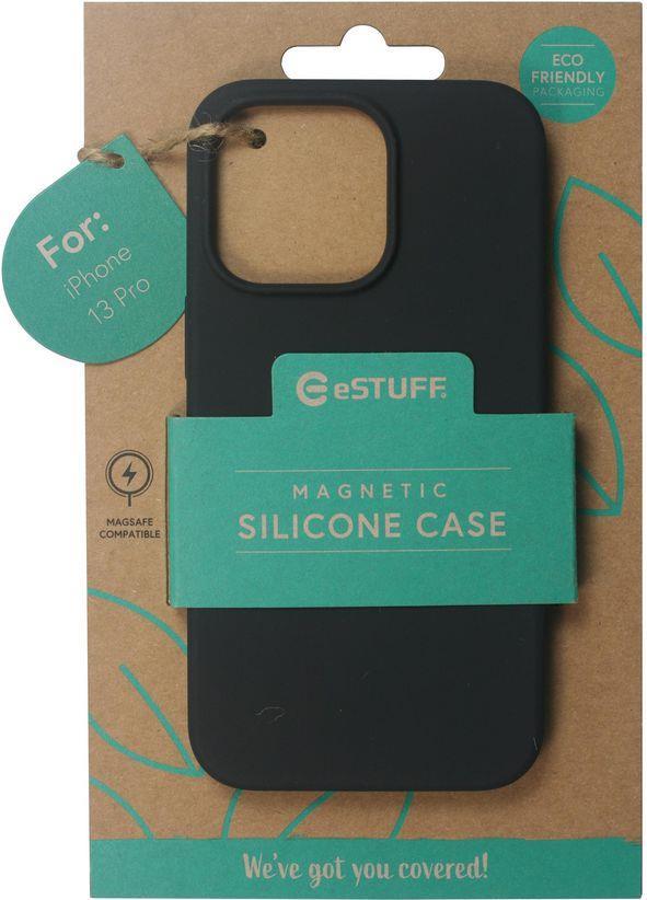 eSTUFF Magnetic Silicone Cover for iPhone 13 Pro custodia per cellulare 15,5 cm [6.1] Nero (DUBLIN iPhone 13 Pro Magnetic - Sil