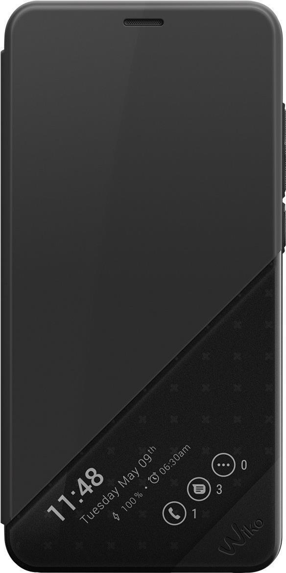 Wiko WKPRFIDGV12BNL Handy-Schutzhülle 14,5 cm (5.7 ) Blatt Schwarz - Grau (WKPRFIDGV12BNL)